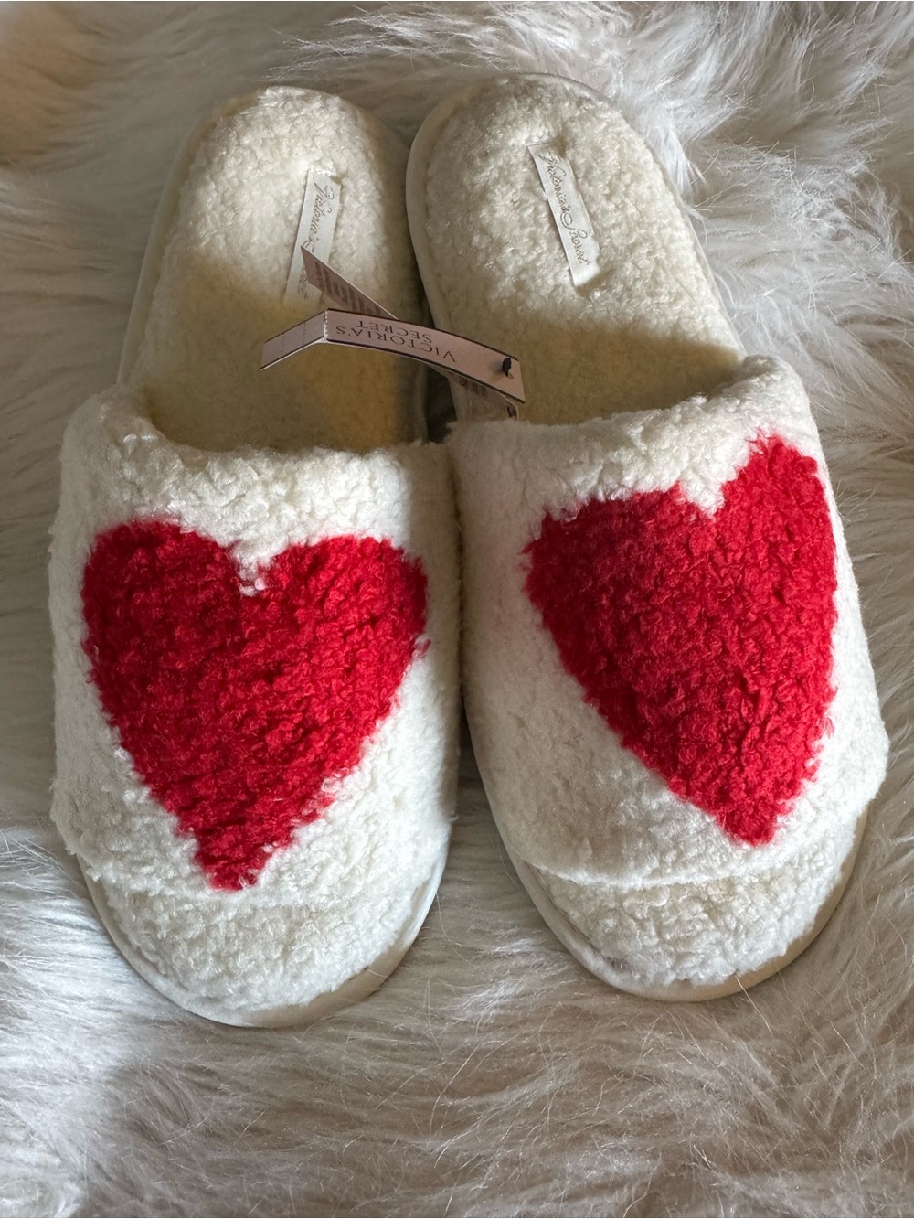 New Victoria’s Secret Red Heart Slippers